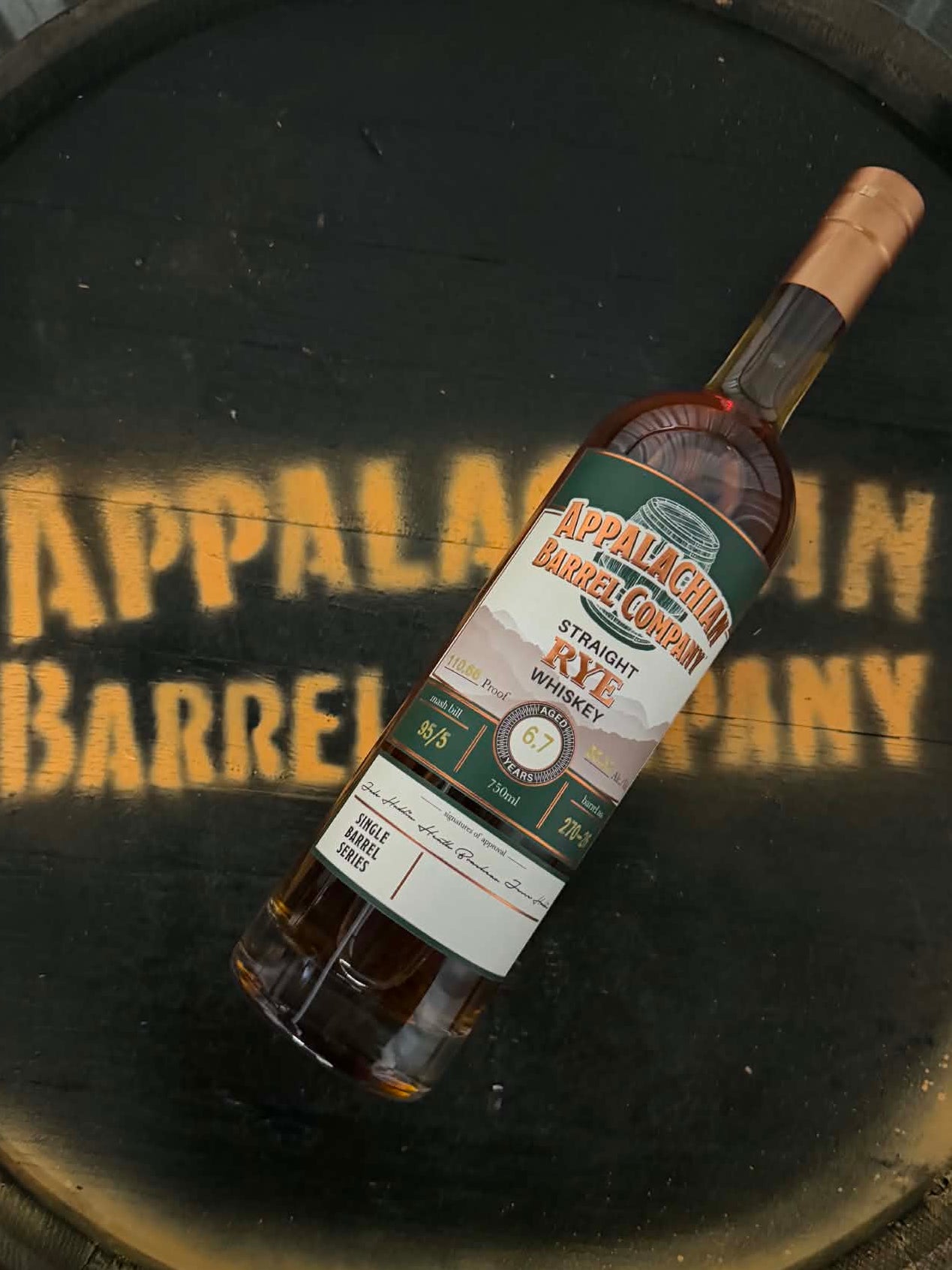 Appalachian Barrel Company – Single Barrel Series 6y 7m Straight Rye Whiskey